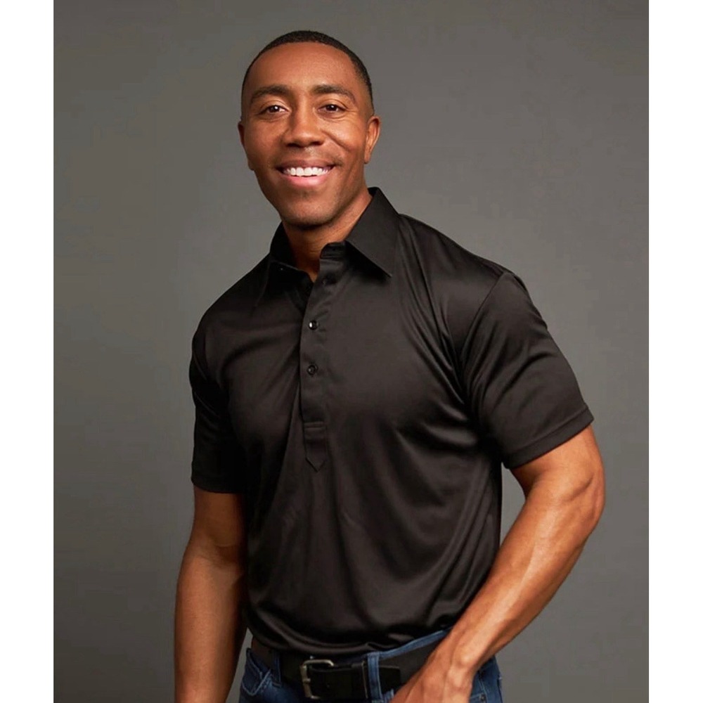 Collar & Co NWOT Black Dress Polo Relaxed Fit Stretch XXXL Work, Golf
